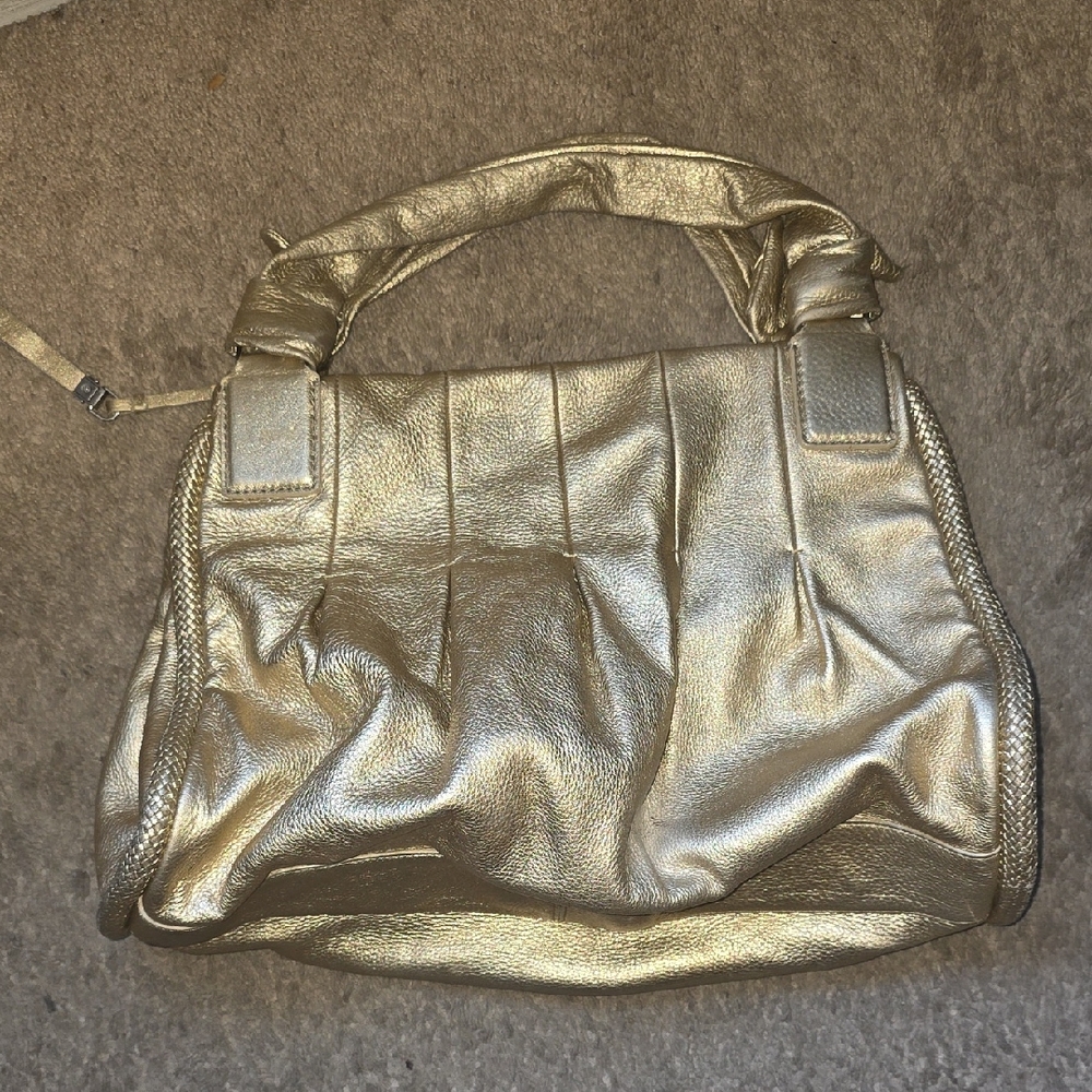 Gold Metallic Women’s Shoulder Bag